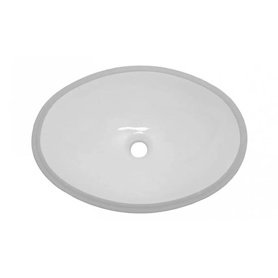 Cuba de Embutir Oval Branca - 39cm x 30cm