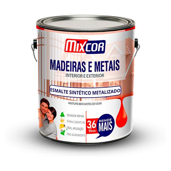 Tinta Esmalte Sintético Metalizado Mixcor Marrom Avelã - 3,6L