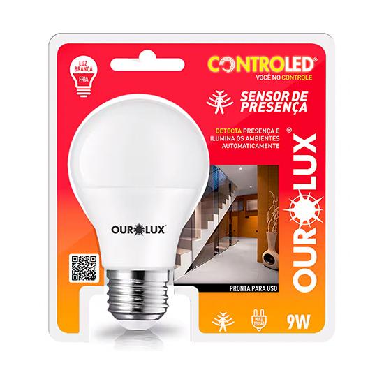 Lâmpada Led 09W com Sensor De Presença - 6500K