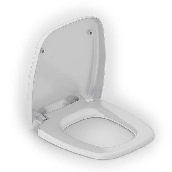 Assento Sanitário Fit Plus - Modelo Soft Close - Cinza Prata
