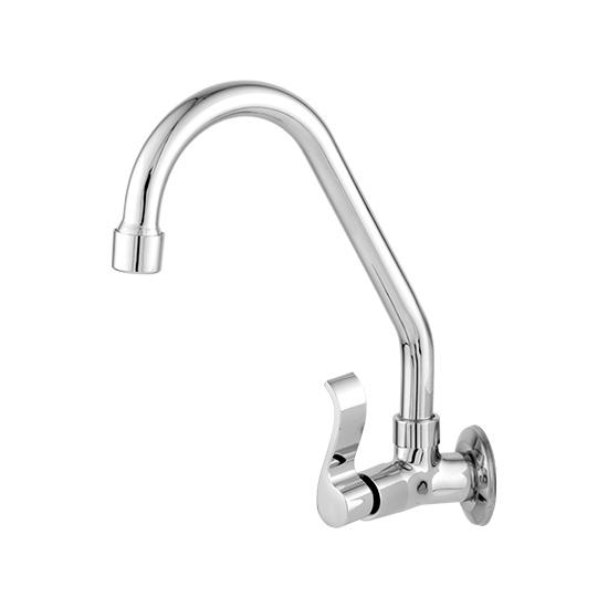 Torneira de Cozinha Parede Classic Com Bica Móvel - Acabamento C34 - 1/4 de Volta - Cromada
