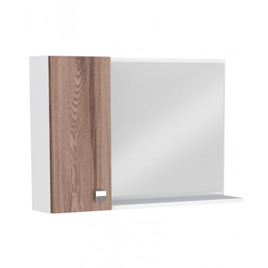 Espelheira para Gabinete de Banheiro Moara - MDF - Cor Tamarindo - 60cm