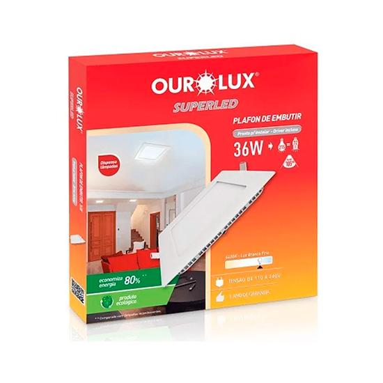 Painel Led de Embutir Quadrado Branco - 36W - 6400K